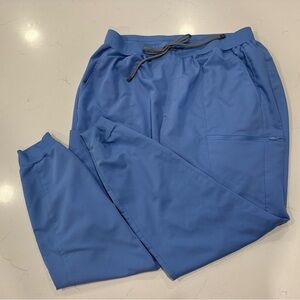 XXL tall sky blue Fabletics jogger scrub pants